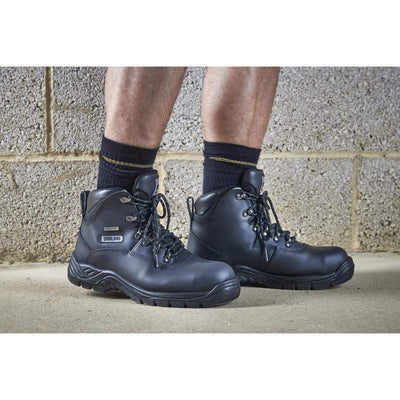 Apache SS812SM Black Waterproof Safety Hiker Boots Black Model 3 #colour_black