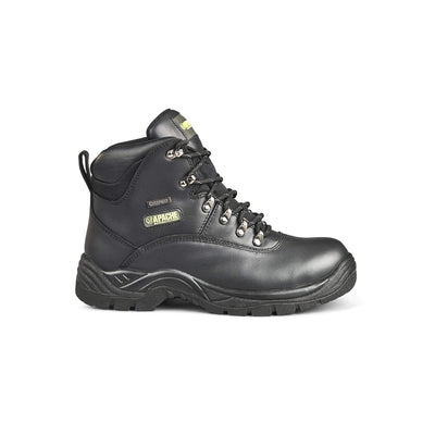 Apache SS812SM Black Waterproof Safety Hiker Boots Black Top and Bottom 1 #colour_black
