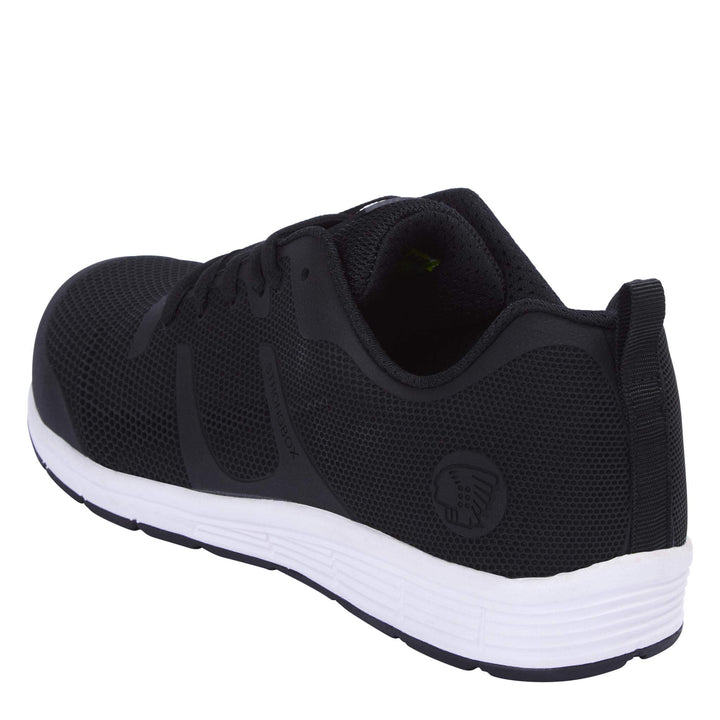 Apache Vault Black Lightweight Sports Safety Trainers Black Back #colour_black