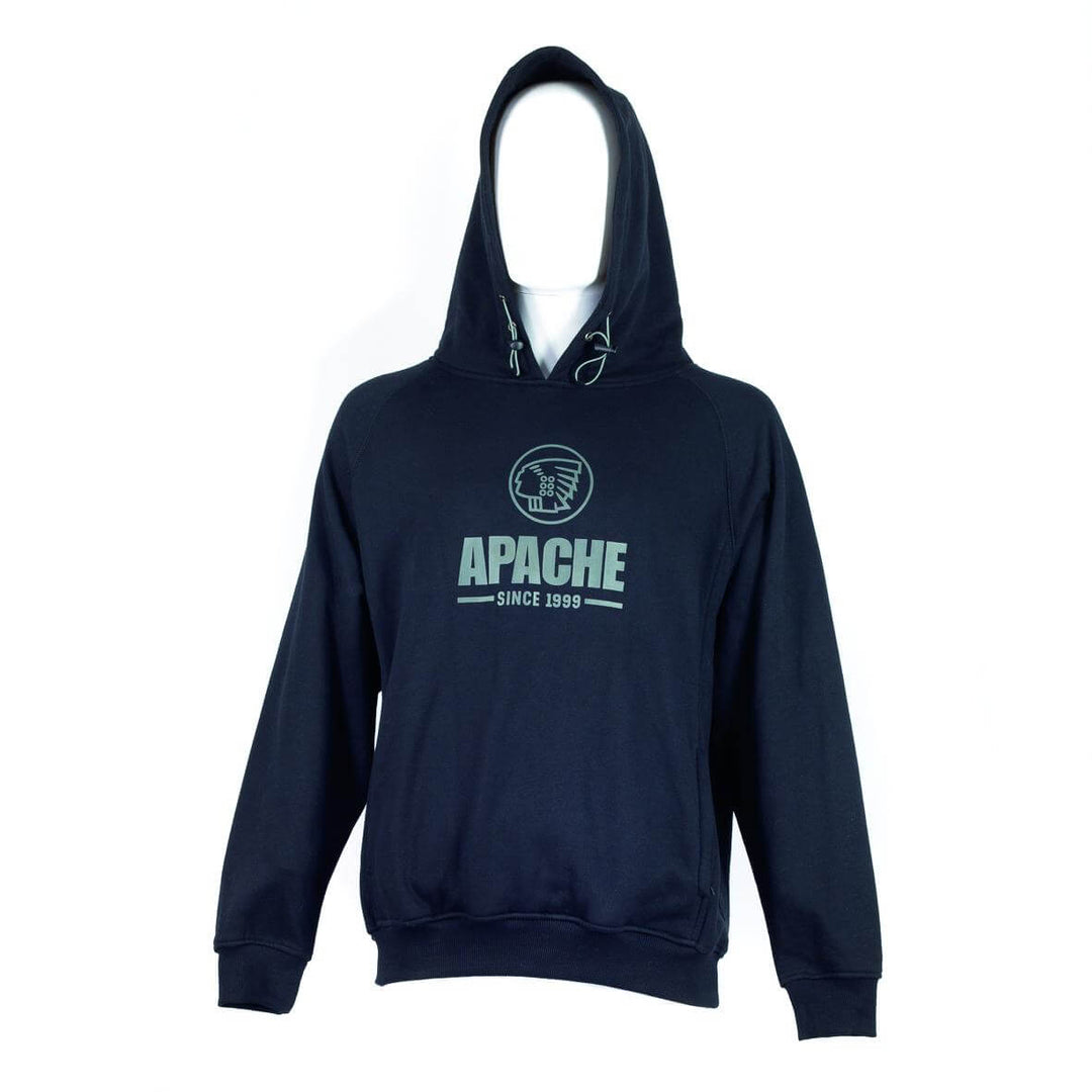 Apache Zenith Heavyweight Hoodie Black Front #colour_black