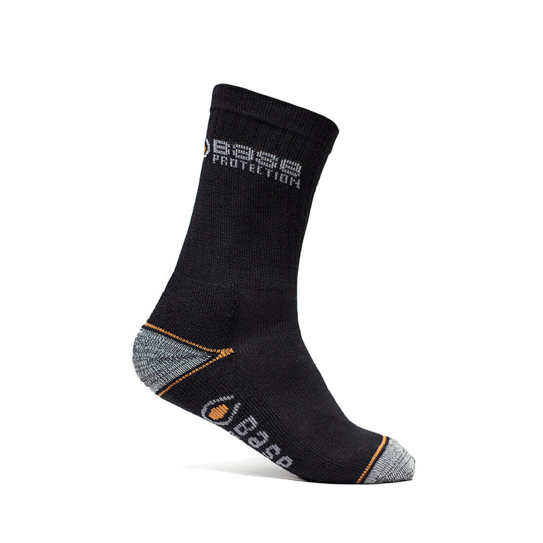 Base 400 Short Work Socks Black/Grey 1#colour_black-grey