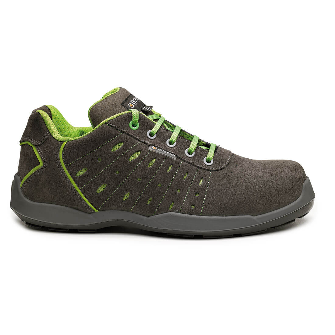 Base Ace Toe Cap Work Safety Shoes Grey/Lime 1#colour_grey-lime