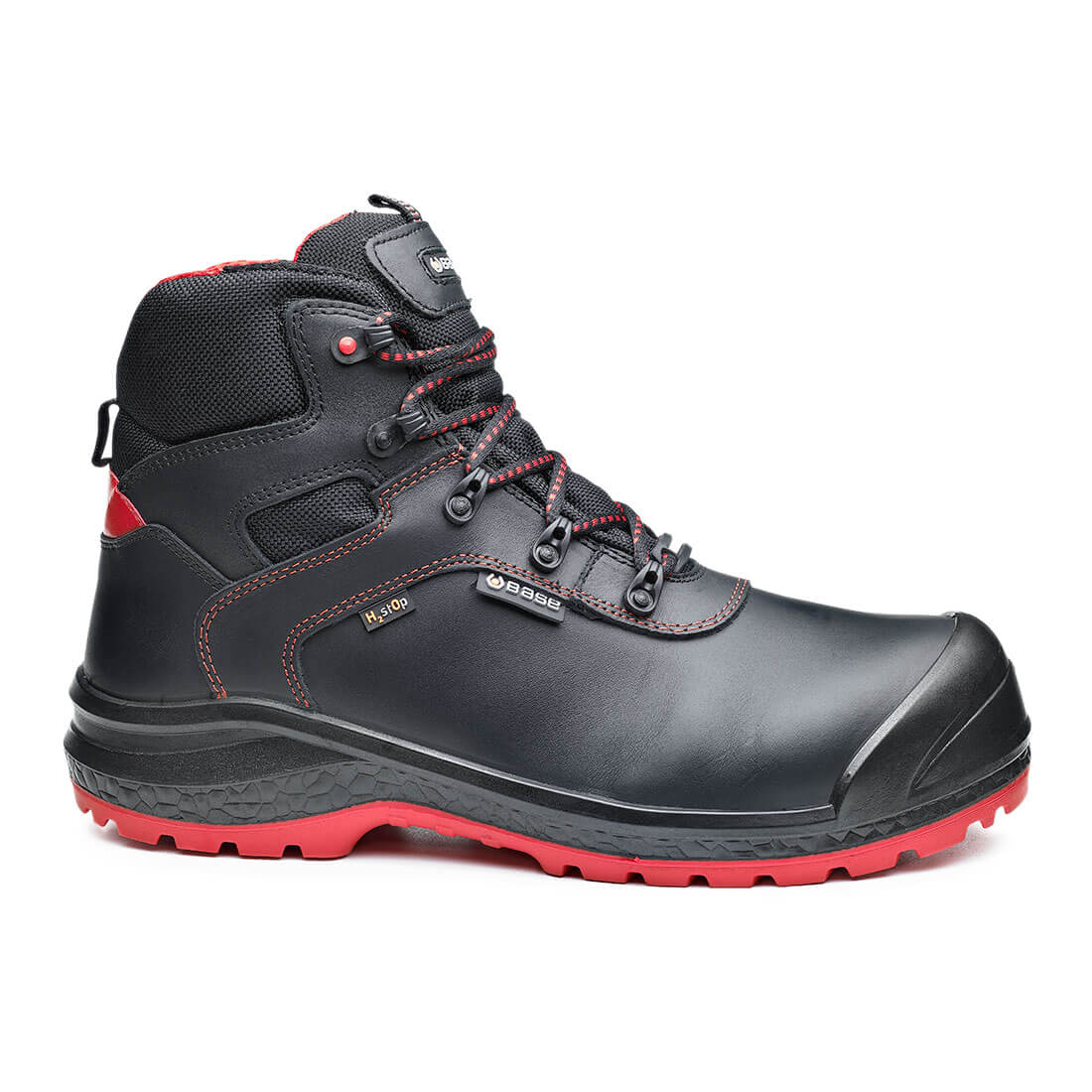 Base Be-Dry Mid Toe Cap Work Safety Boots Black 1#colour_black