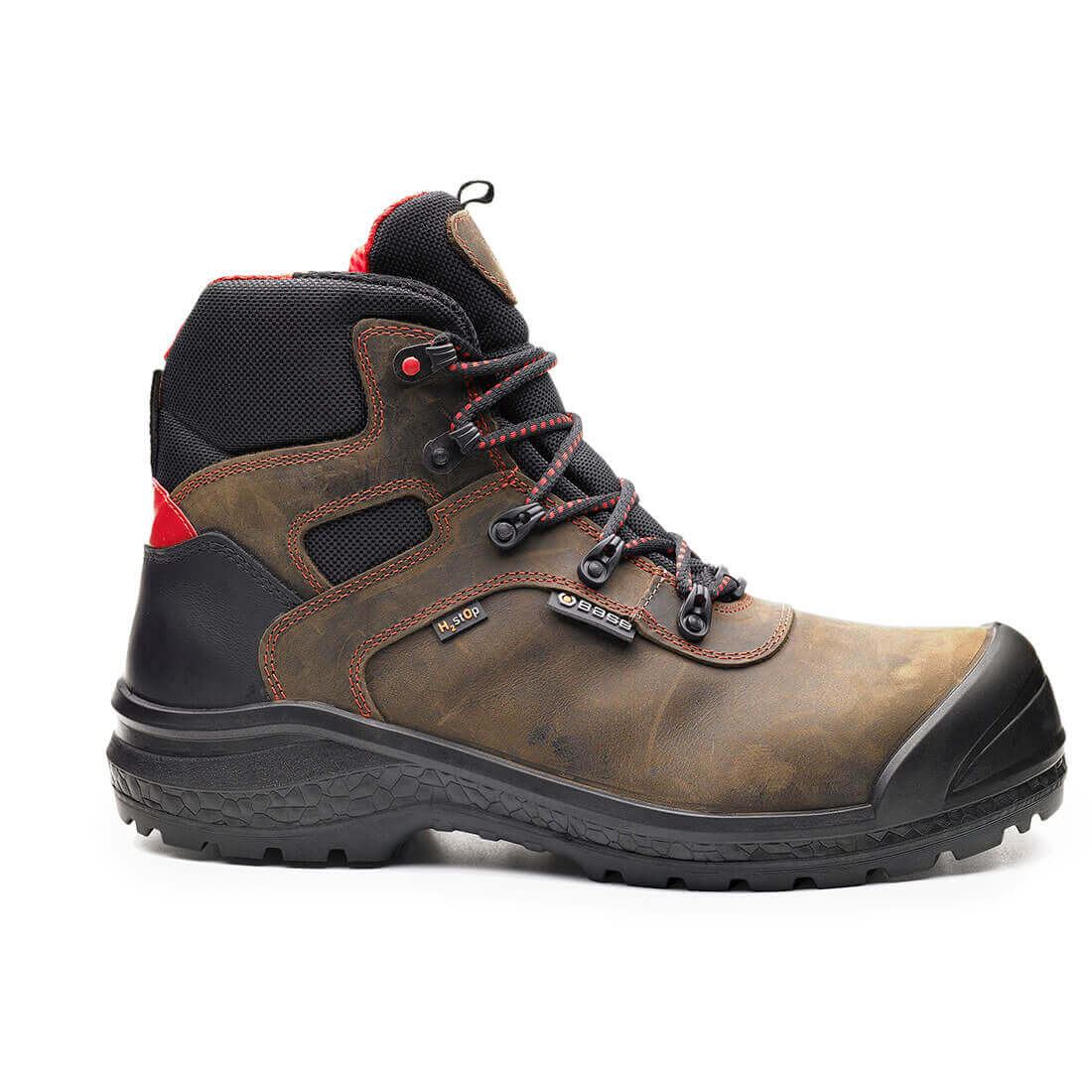 Base Be-Rock Toe Cap Work Safety Boots Brown 1#colour_brown