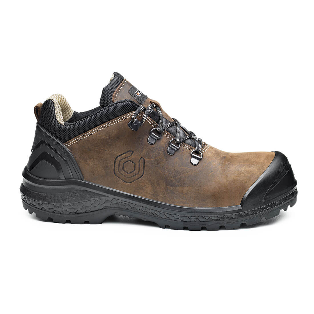 Base Be-Strong Toe Cap Work Safety Shoes Brown/Black 1#colour_brown-black