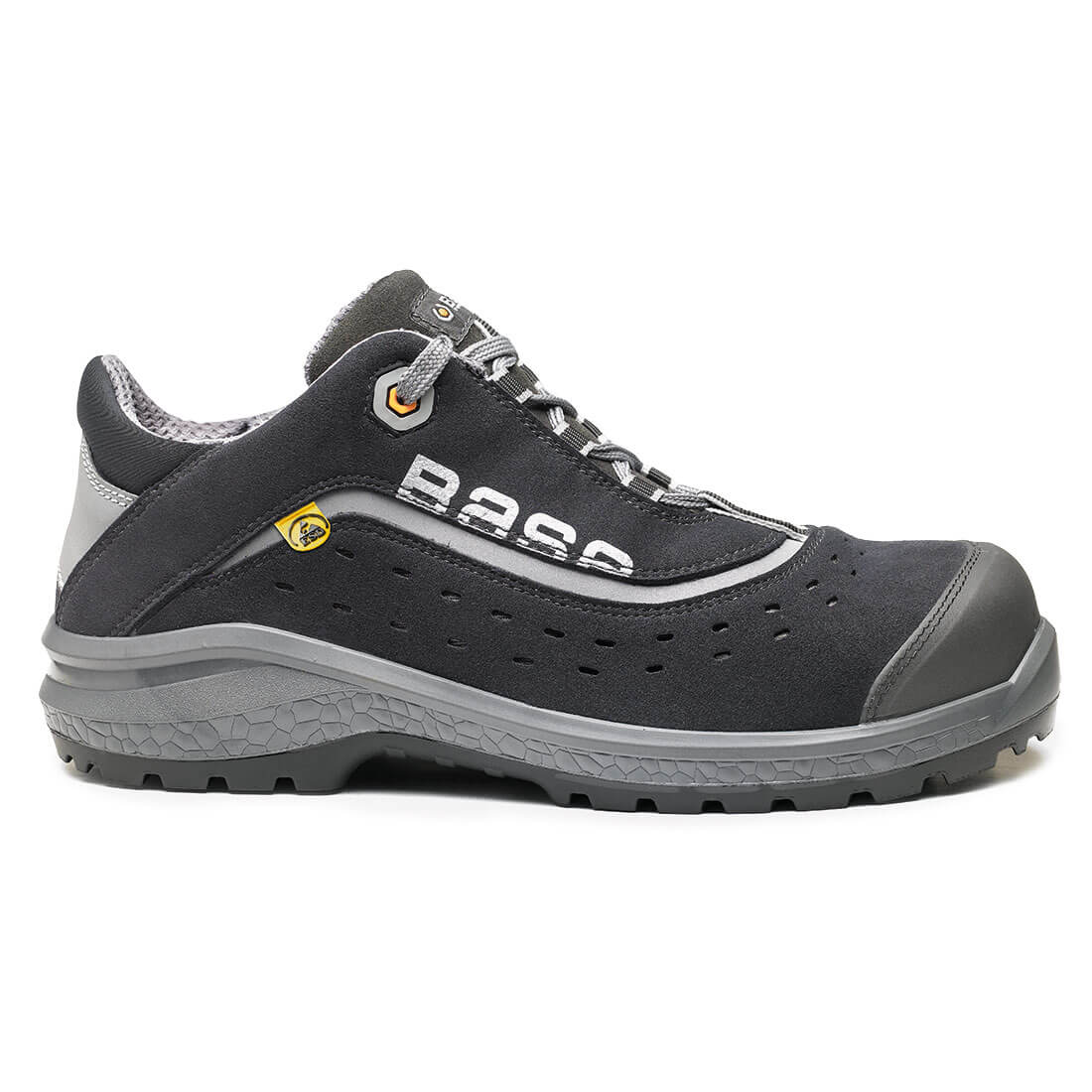 Base Be-Style Toe Cap Work Safety Shoes Black/Grey 1#colour_black-grey