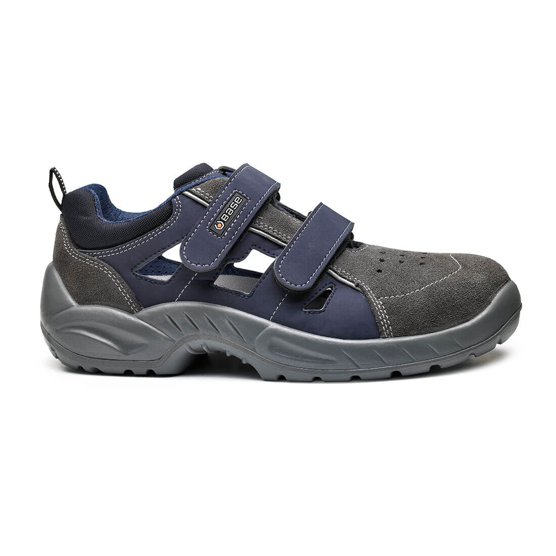Base Central Toe Cap Work Safety Sandals Grey/Cobalt 1#colour_grey-cobalt