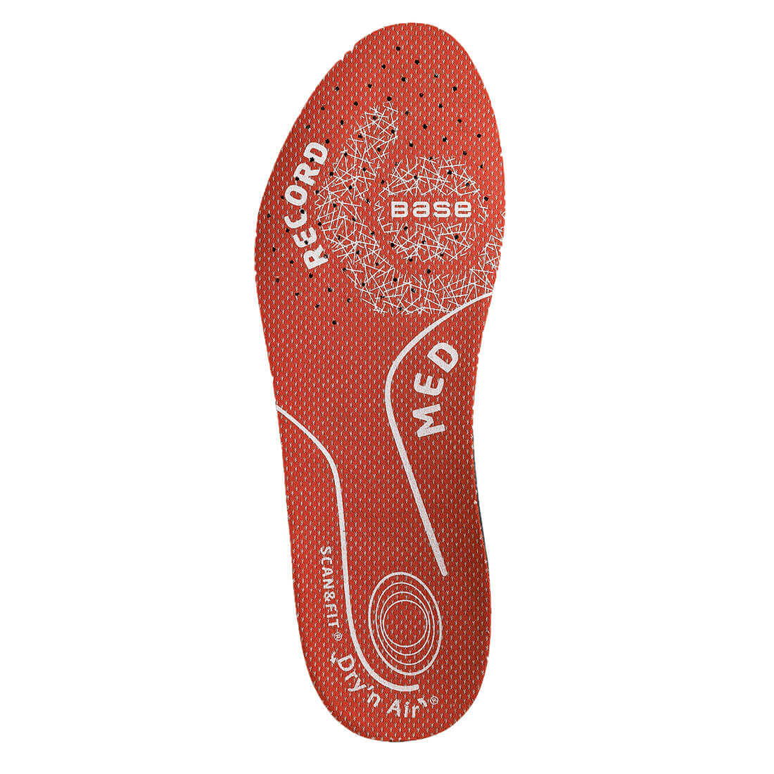 Base Dry N Air Scan and Fit Record Medium Support Shoe Insoles Red 1#colour_red