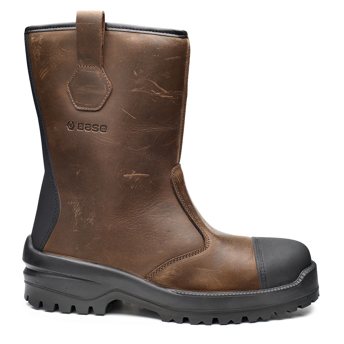 Base Elk Toe Cap Work Safety Boots Brown/Black 1#colour_brown-black
