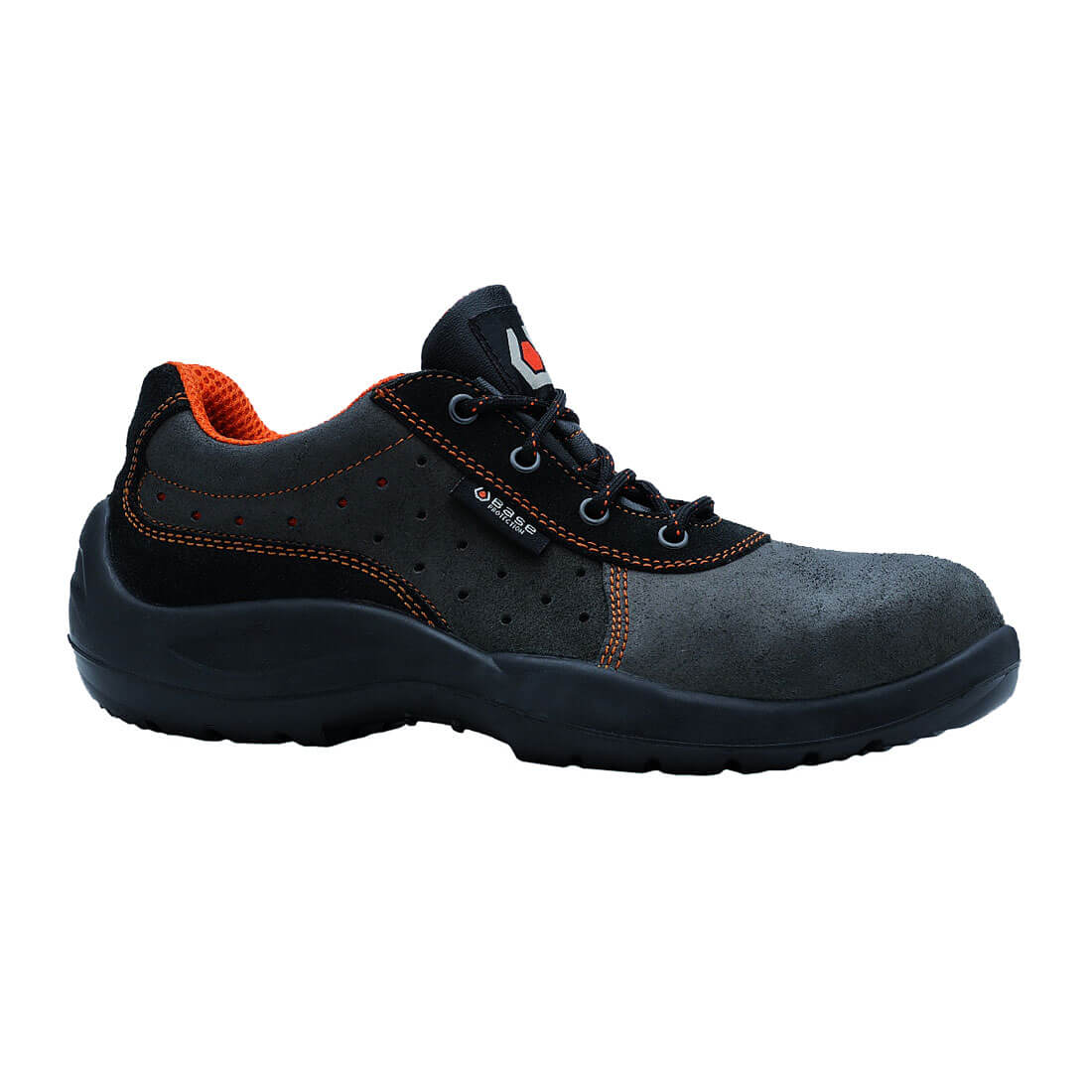 Base Franklin Toe Cap Work Safety Shoes Grey/Orange 1#colour_grey-orange