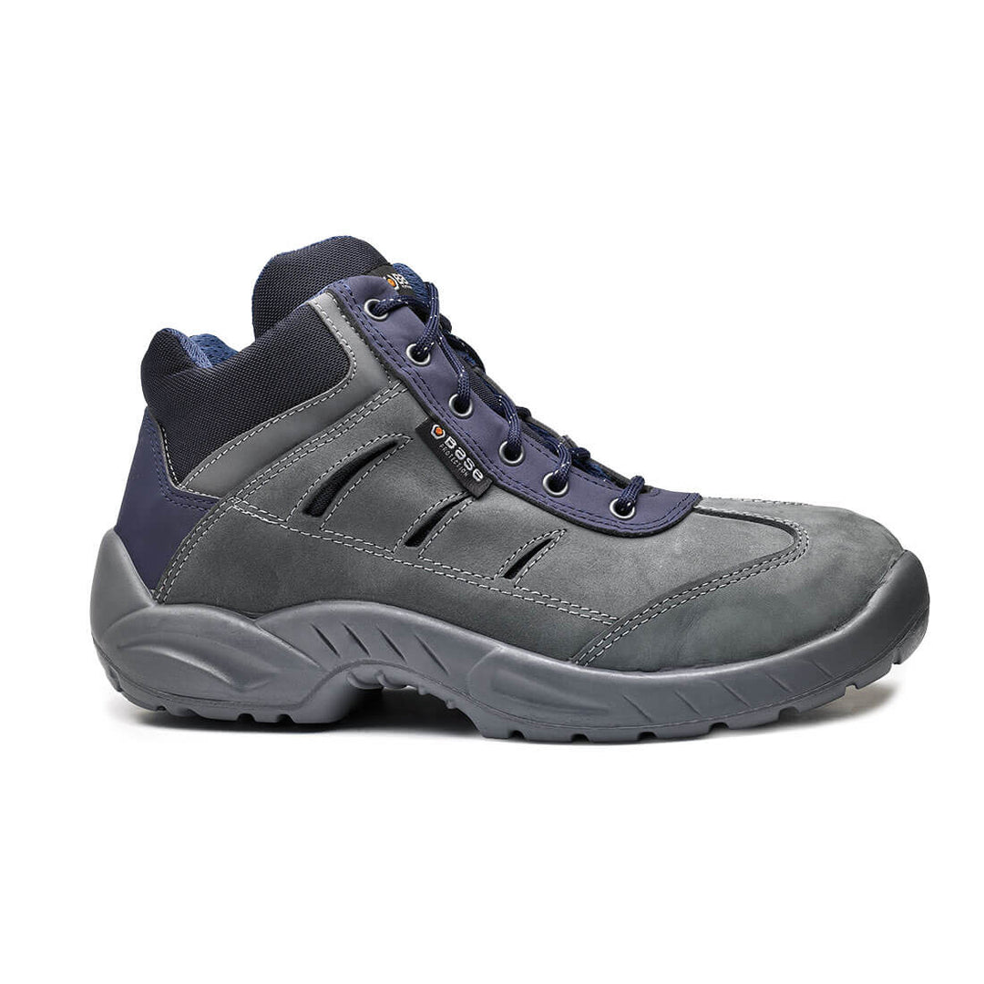 Base Greenwich Toe Cap Work Safety Boots Grey/Cobalt 1#colour_grey-cobalt