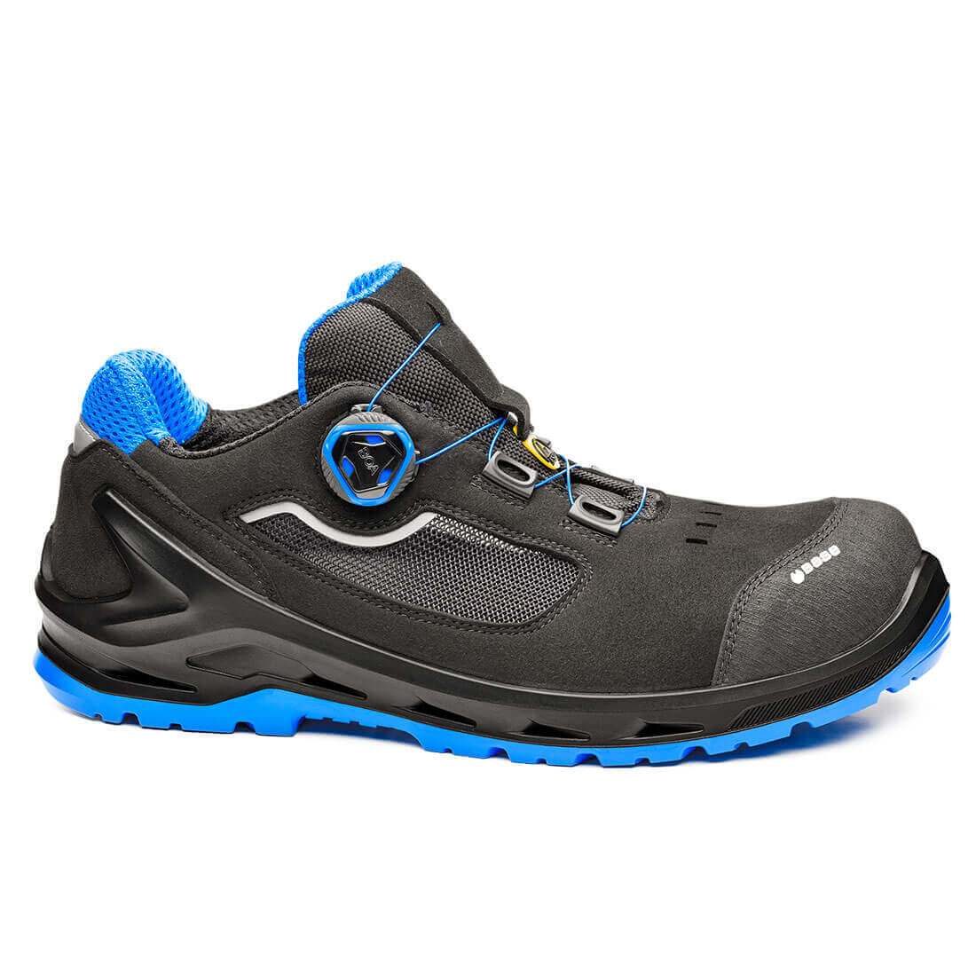 Base I-Code Toe Cap Work Safety Shoes Black/Blue 1#colour_black-blue