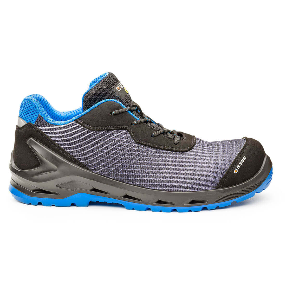 Base I-Cyber Toe Cap Work Safety Shoes Black/Blue 1#colour_black-blue