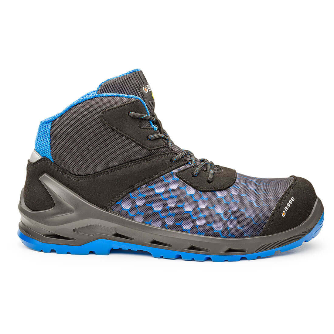Base I-Robox Blue Top Toe Cap Work Safety Boots Grey/Cobalt 1#colour_grey-cobalt