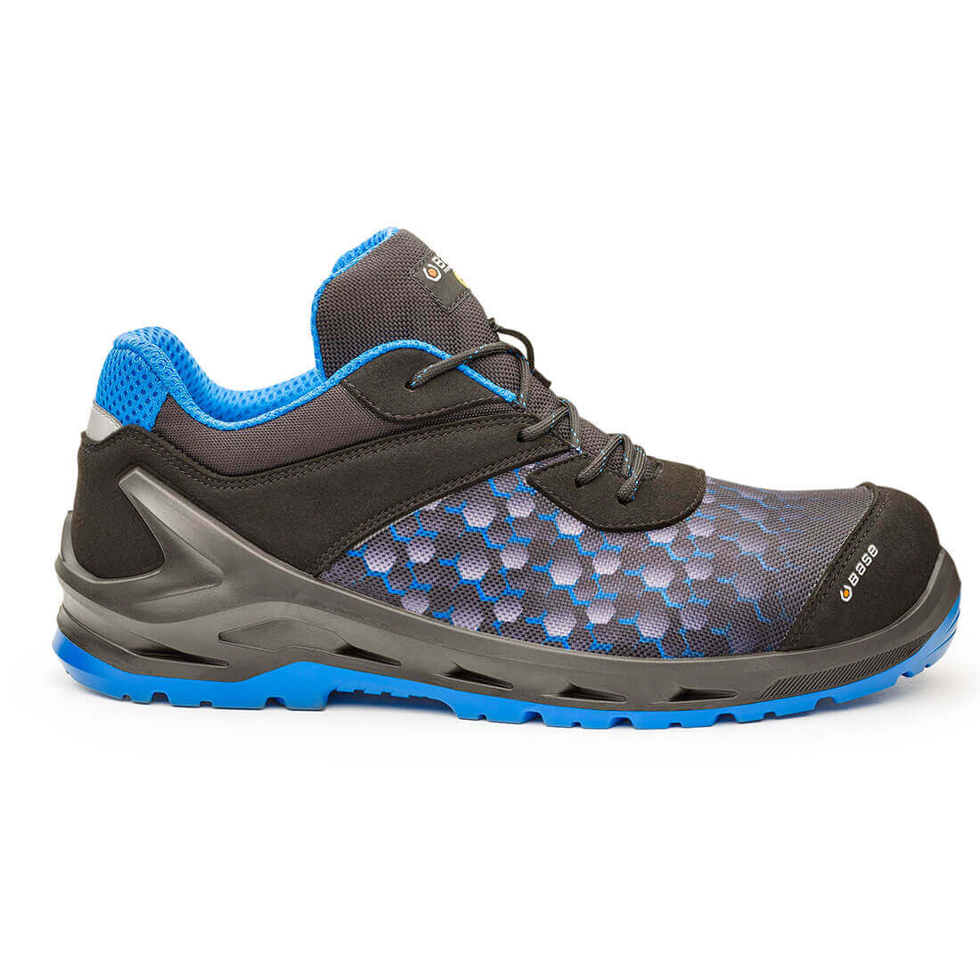 Base I-Robox Blue Toe Cap Work Safety Shoes Grey/Cobalt 1#colour_grey-cobalt