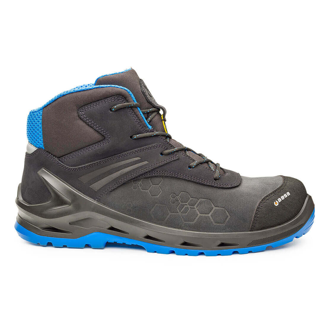Base I-Robox Top Toe Cap Work Safety Boots Black/Blue 1#colour_black-blue