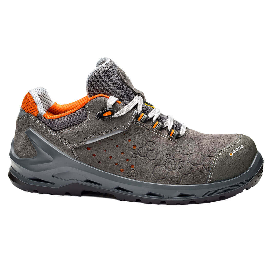Base I-Tool Toe Cap Work Safety Shoes Grey/Orange 1#colour_grey-orange