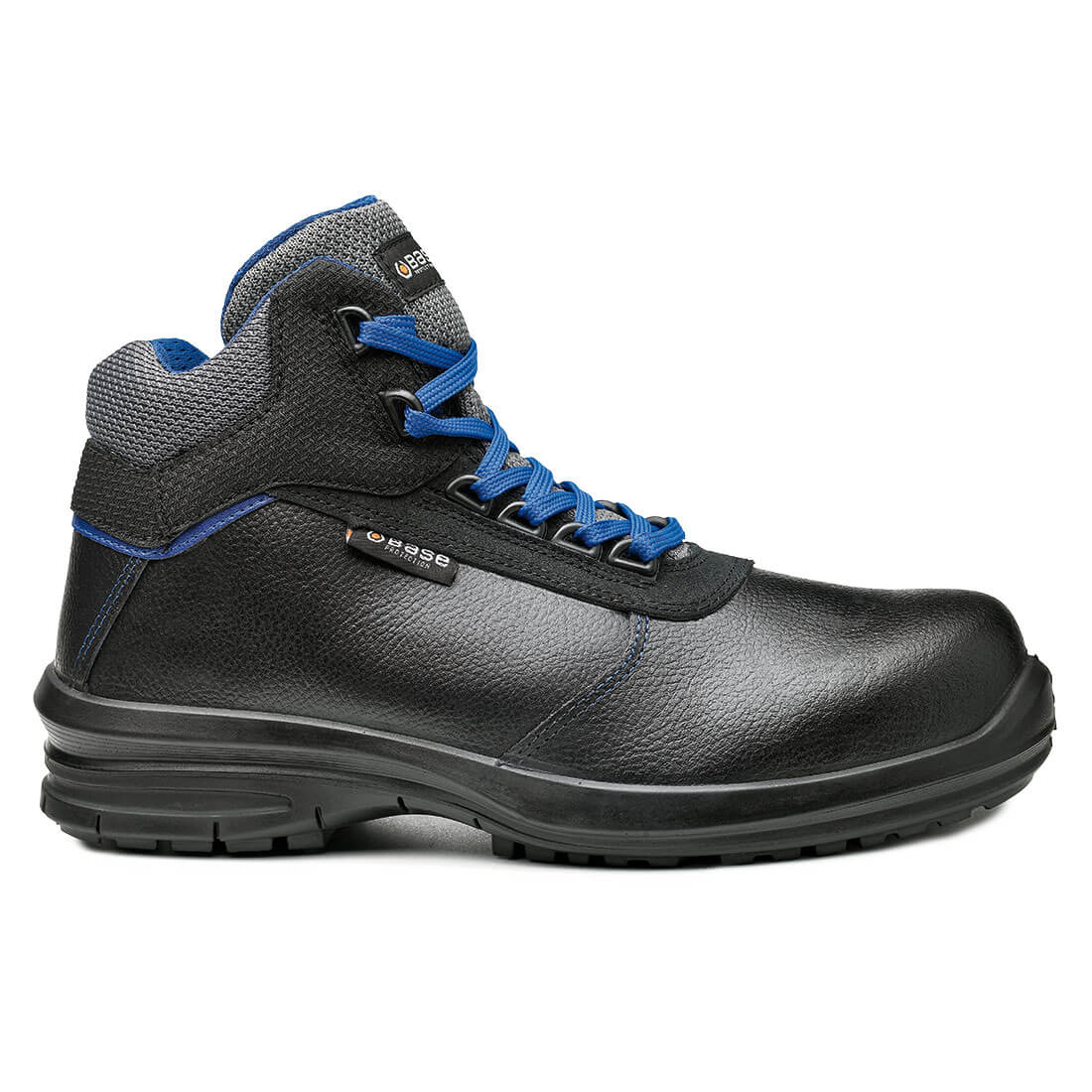 Base Izar Top Toe Cap Work Safety Boots Black/Blue 1#colour_black-blue