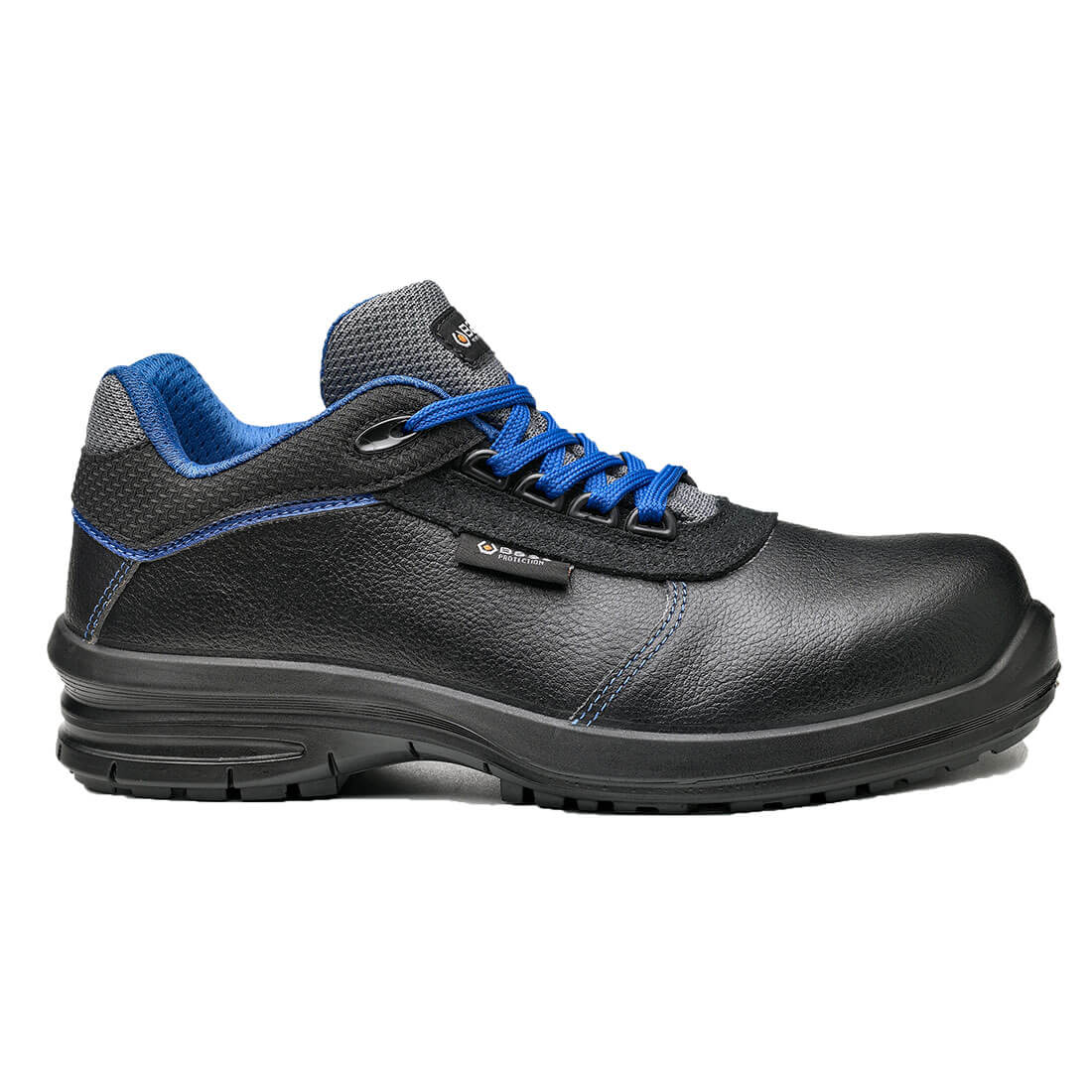 Base Izar Toe Cap Work Safety Shoes Black/Blue 1#colour_black-blue