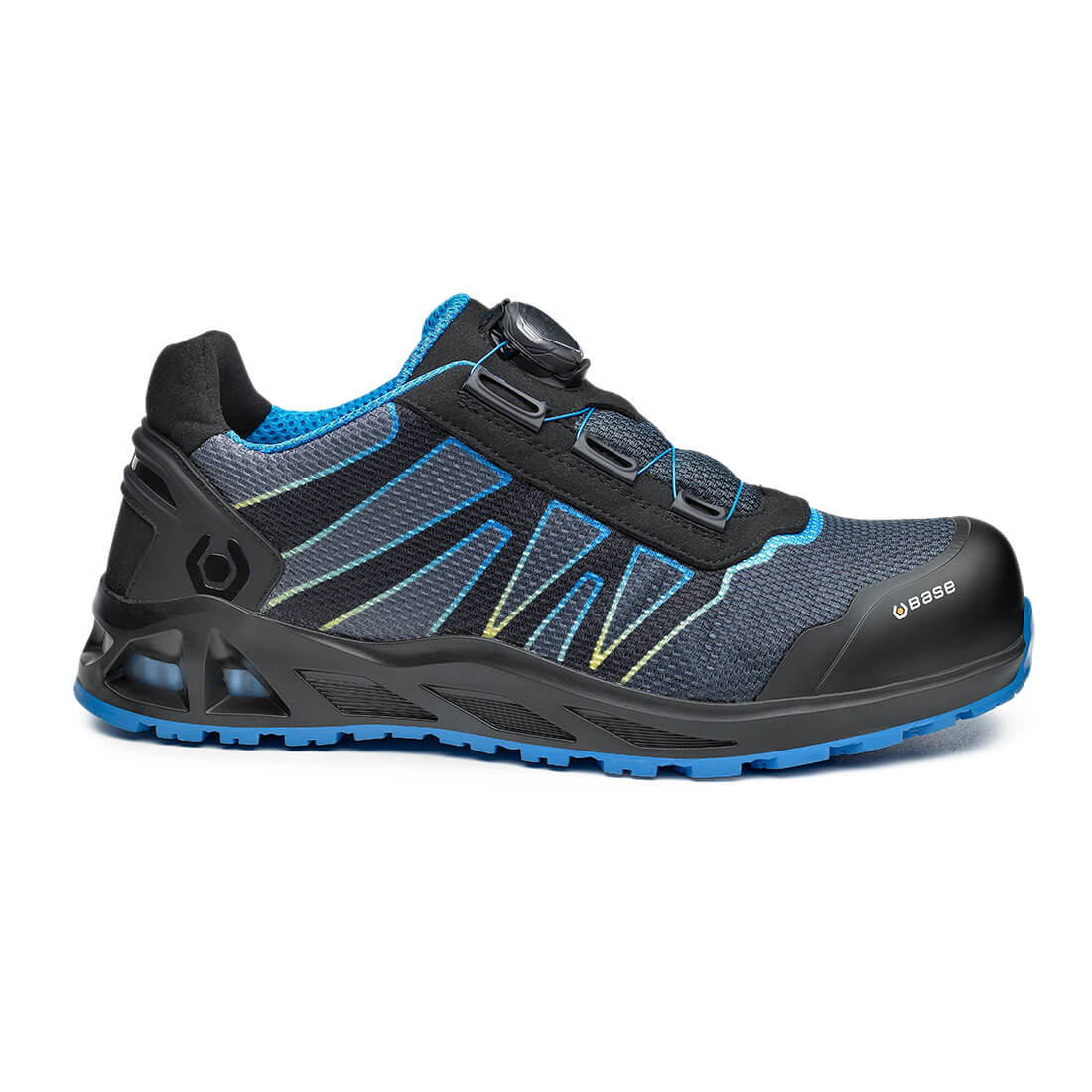 Base K-Energy Toe Cap Work Safety Shoes Grey/Blue 1#colour_grey-blue
