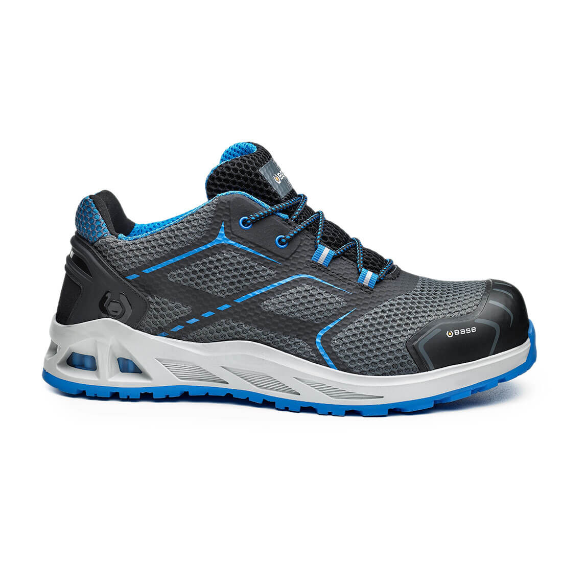Base K-Move Toe Cap Work Safety Shoes Grey/Blue 1#colour_grey-blue