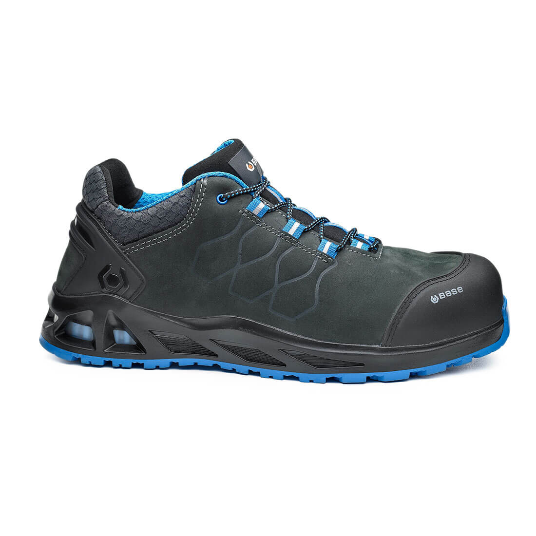 Base K-Road Toe Cap Work Safety Boots Grey/Blue 1#colour_grey-blue
