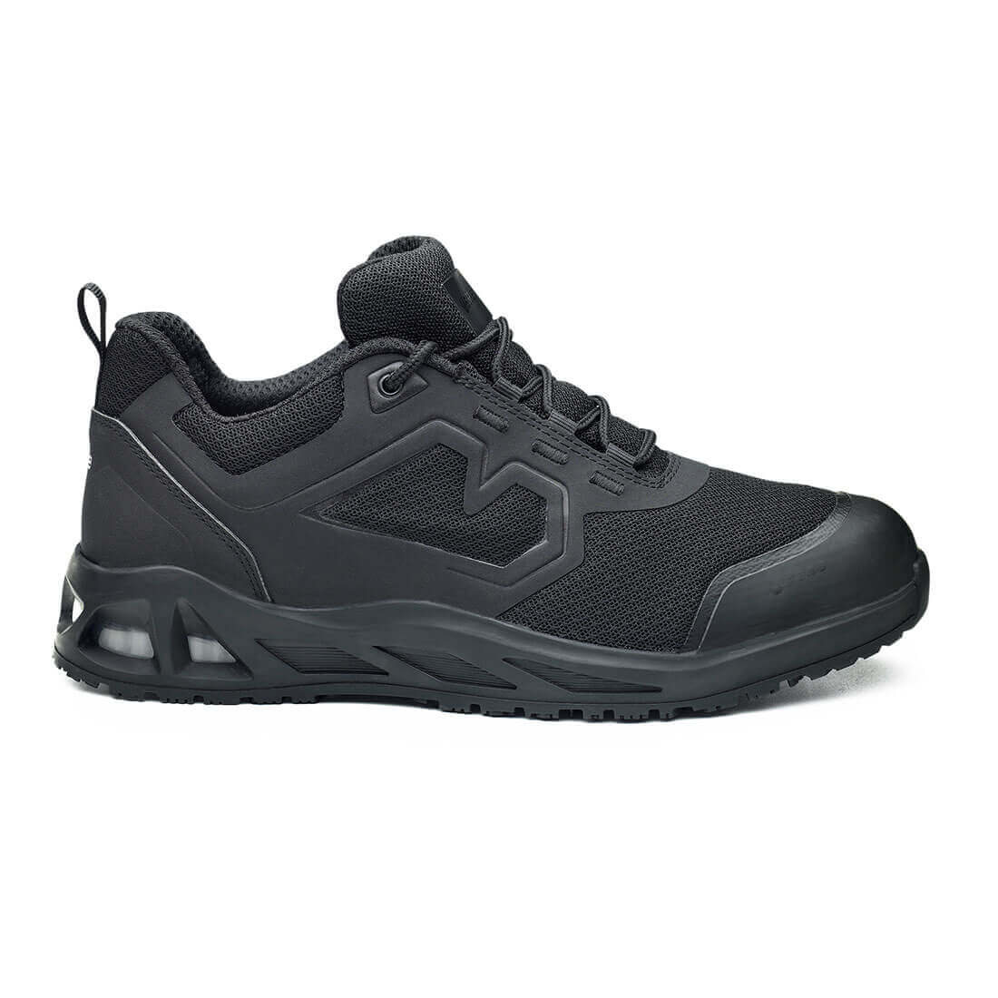 Base K-Young Toe Cap Work Safety Shoes Black 1#colour_black