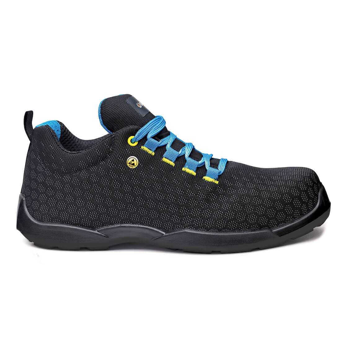 Base Marathon ESD Toe Cap Work Safety Shoes Black/Blue 1#colour_black-blue