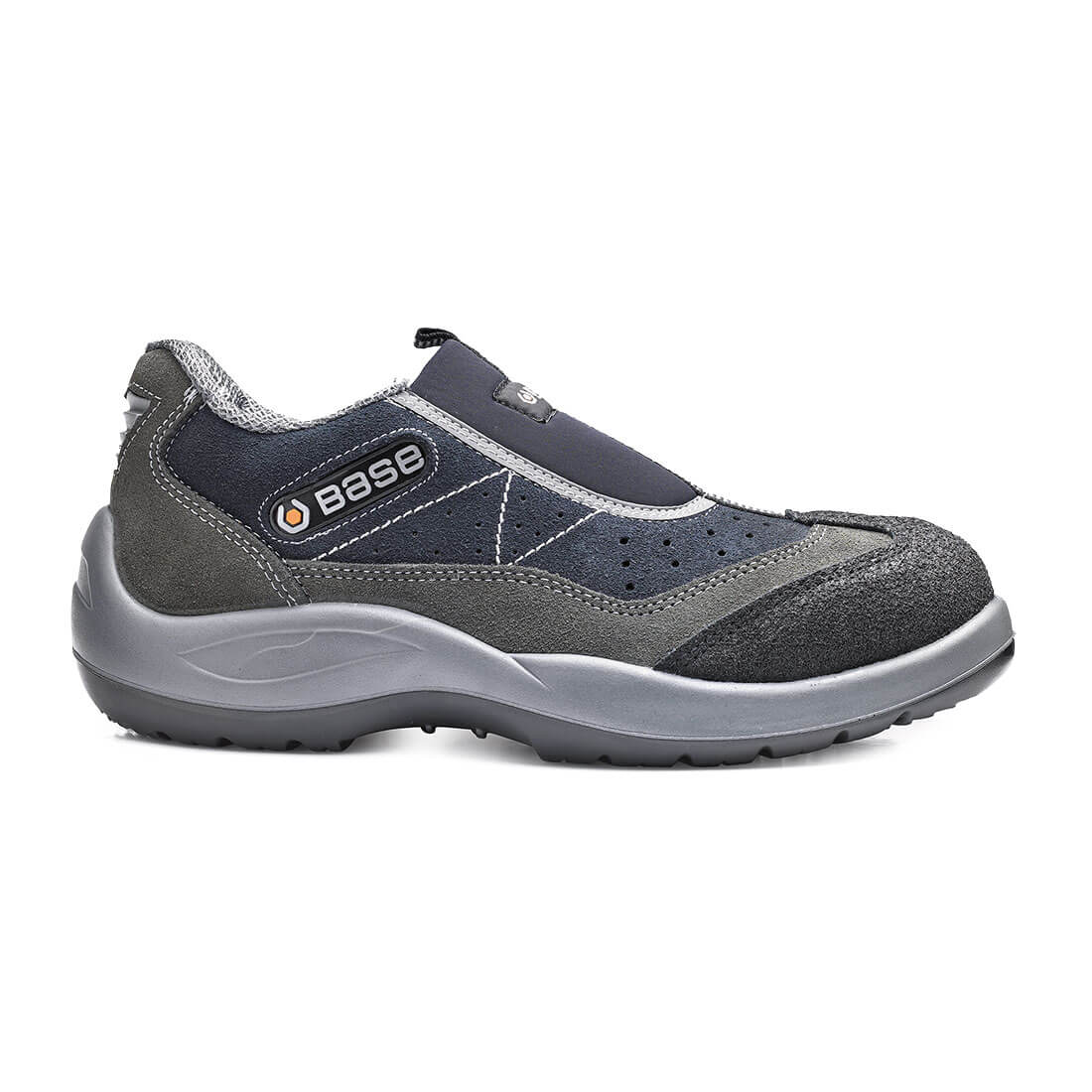 Base Mechanic Toe Cap Work Safety Shoes Grey/Blue 1#colour_grey-blue