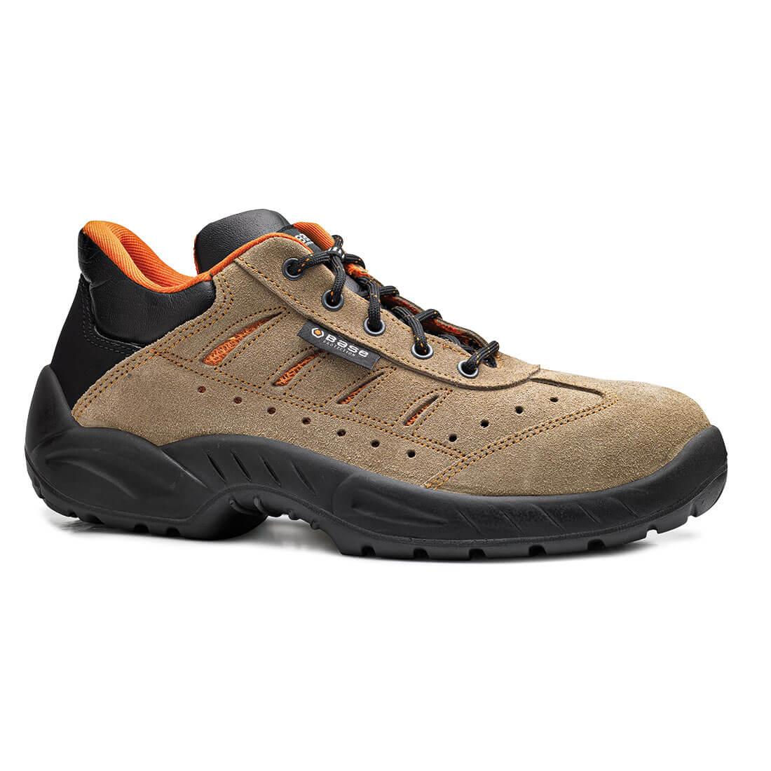 Base Paddington Toe Cap Work Safety Shoes Beige/Orange 1#colour_beige-orange
