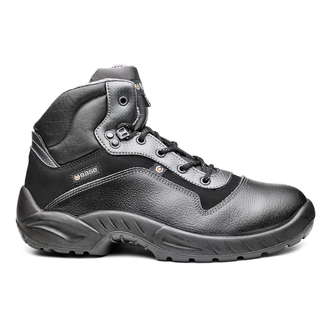 Base Pigalle Toe Cap Work Safety Shoes Black/Grey 1#colour_black-grey