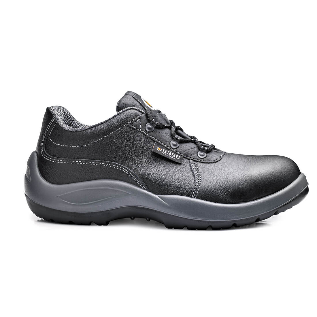 Base Puccini Toe Cap Work Safety Shoes Black/Grey 1#colour_black-grey