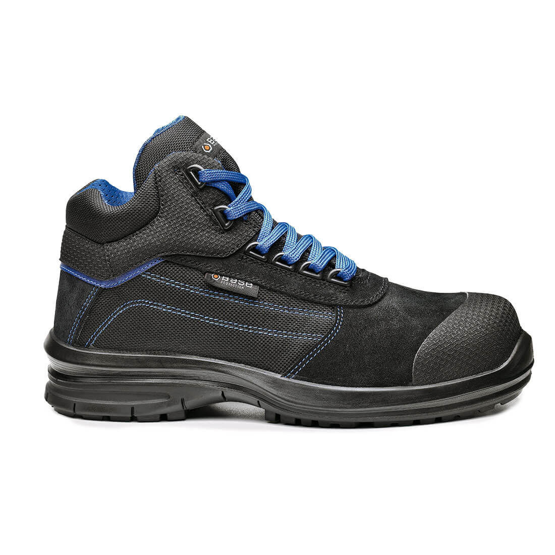 Base Pulsar Top Toe Cap Work Safety Boots Black/Blue 1#colour_black-blue