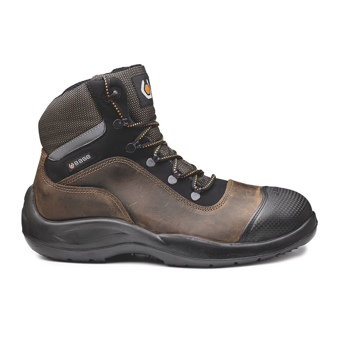 Base Raider Top Toe Cap Work Safety Boots Brown/Black 1#colour_brown-black