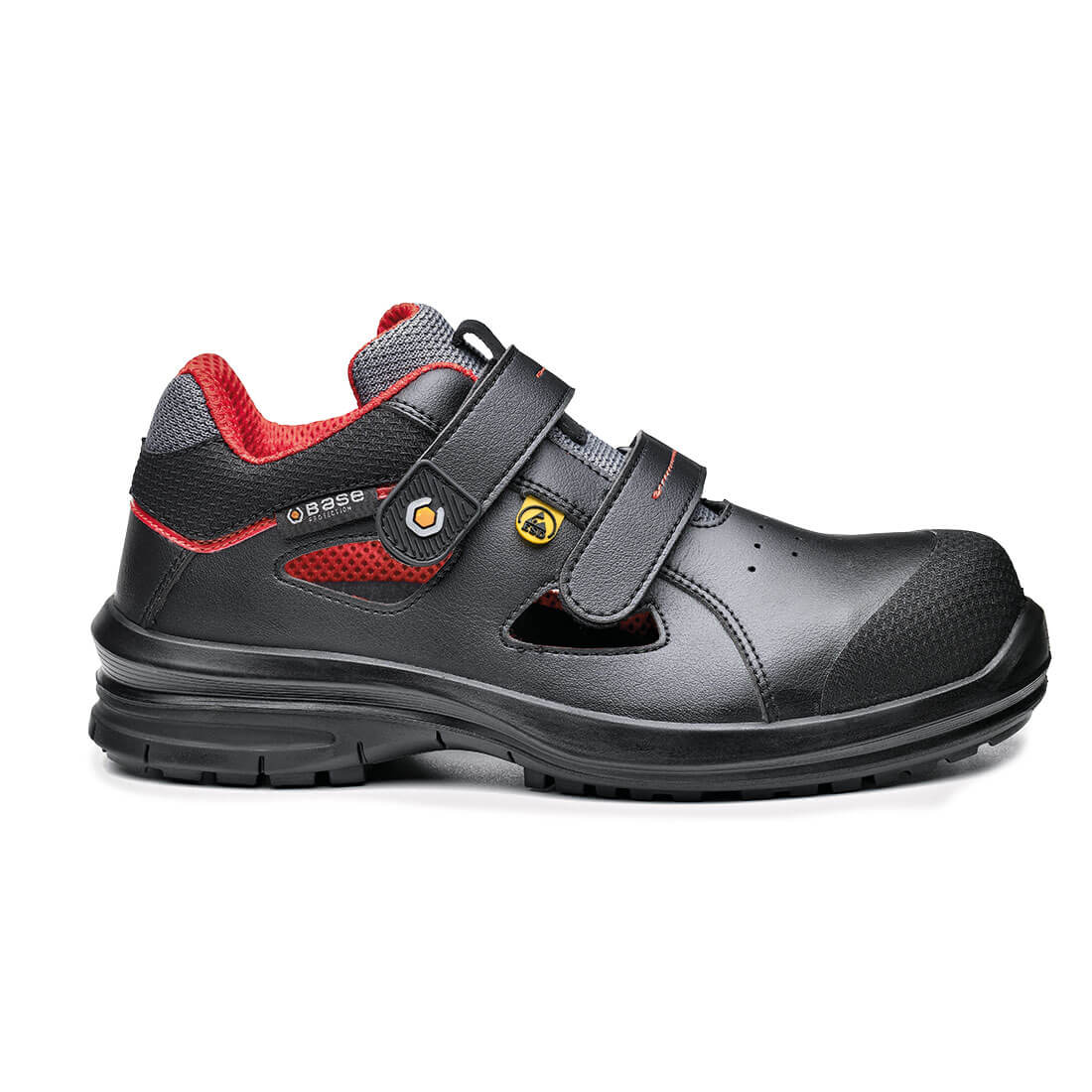 Base Skat Toe Cap Work Safety Sandals Black 1#colour_black