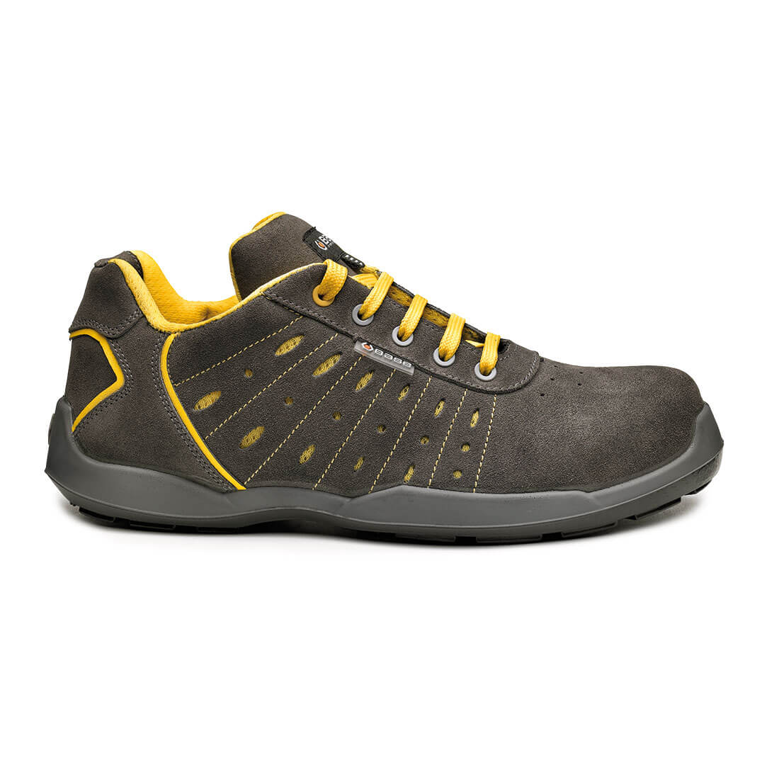 Base Smash Toe Cap Work Safety Shoes Grey/Yellow 1#colour_grey-yellow