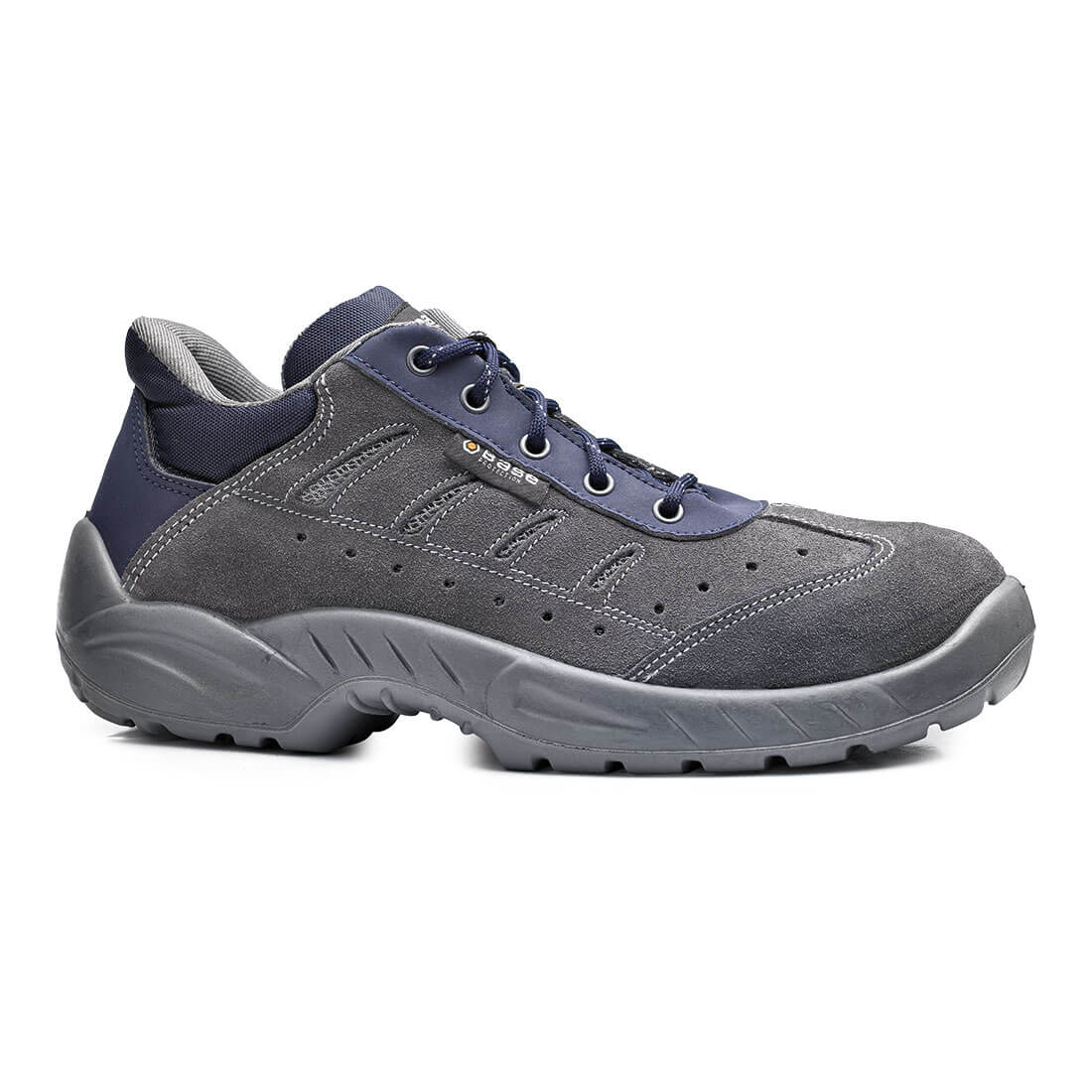 Base Tribeca Toe Cap Work Safety Shoes Grey/Cobalt 1#colour_grey-cobalt