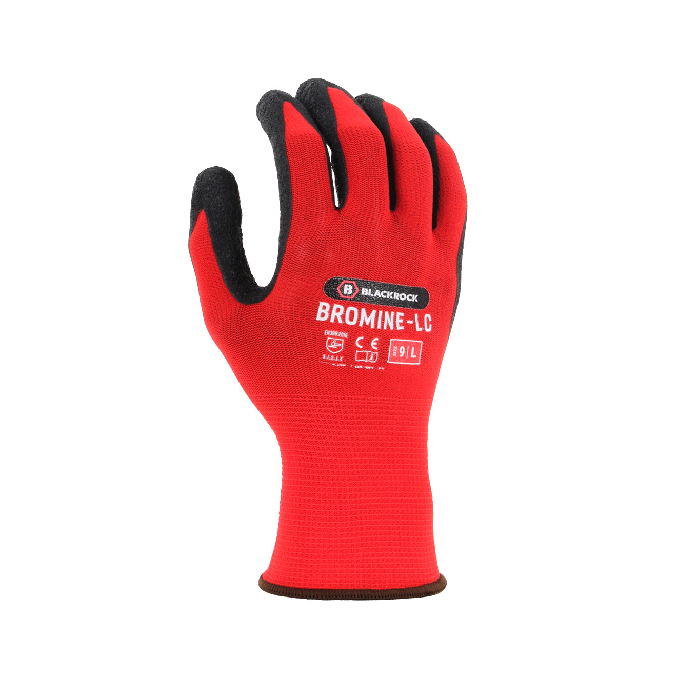 Blackrock Bromine LC Latex Crinkle Gloves Red 2#colour_red