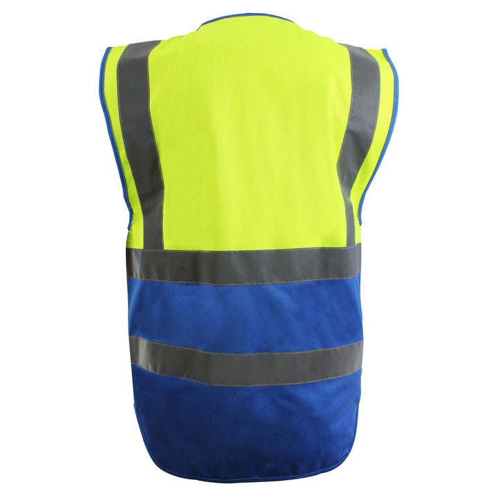 Blackrock Hi-Vis Premium Waistcoat Yellow/Blue 2#colour_yellow-blue