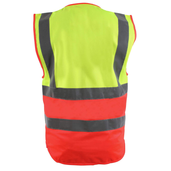 Blackrock Hi-Vis Premium Waistcoat Yellow/Red 2#colour_yellow-red