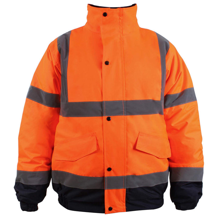 Blackrock Hi-Vis Two Tone Bomber Jacket Orange/Navy Main#colour_orange-navy