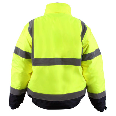 Blackrock Hi-Vis Two Tone Bomber Jacket Yellow/Navy 2#colour_yellow-navy