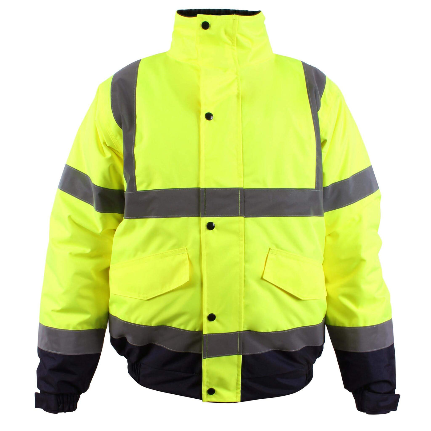 Blackrock Hi-Vis Two Tone Bomber Jacket Yellow/Navy Main#colour_yellow-navy