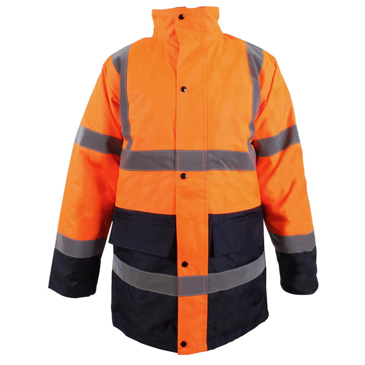 Blackrock Hi-Vis Two Tone Coat Orange/Navy Main#colour_orange-navy