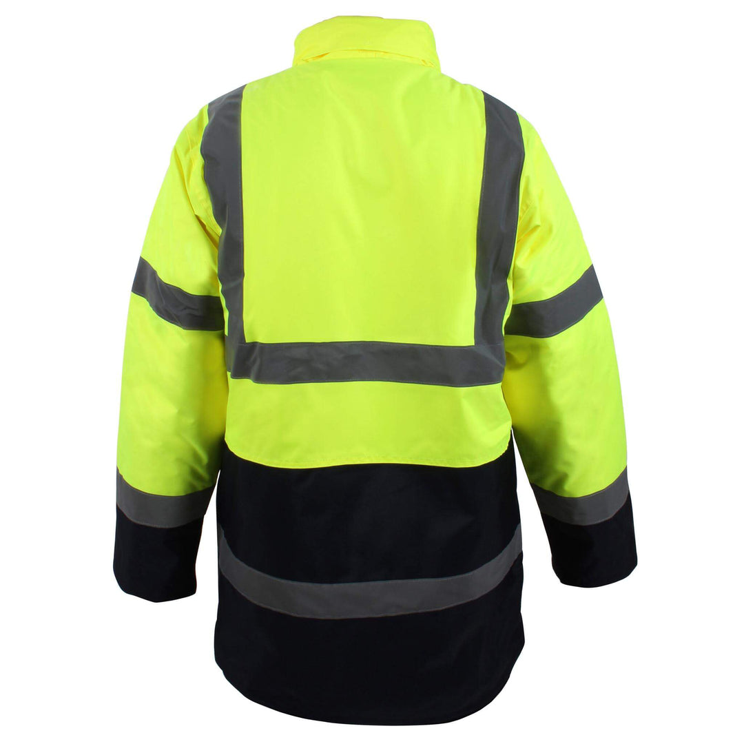 Blackrock Hi-Vis Two Tone Coat Yellow/Navy 2#colour_yellow-navy