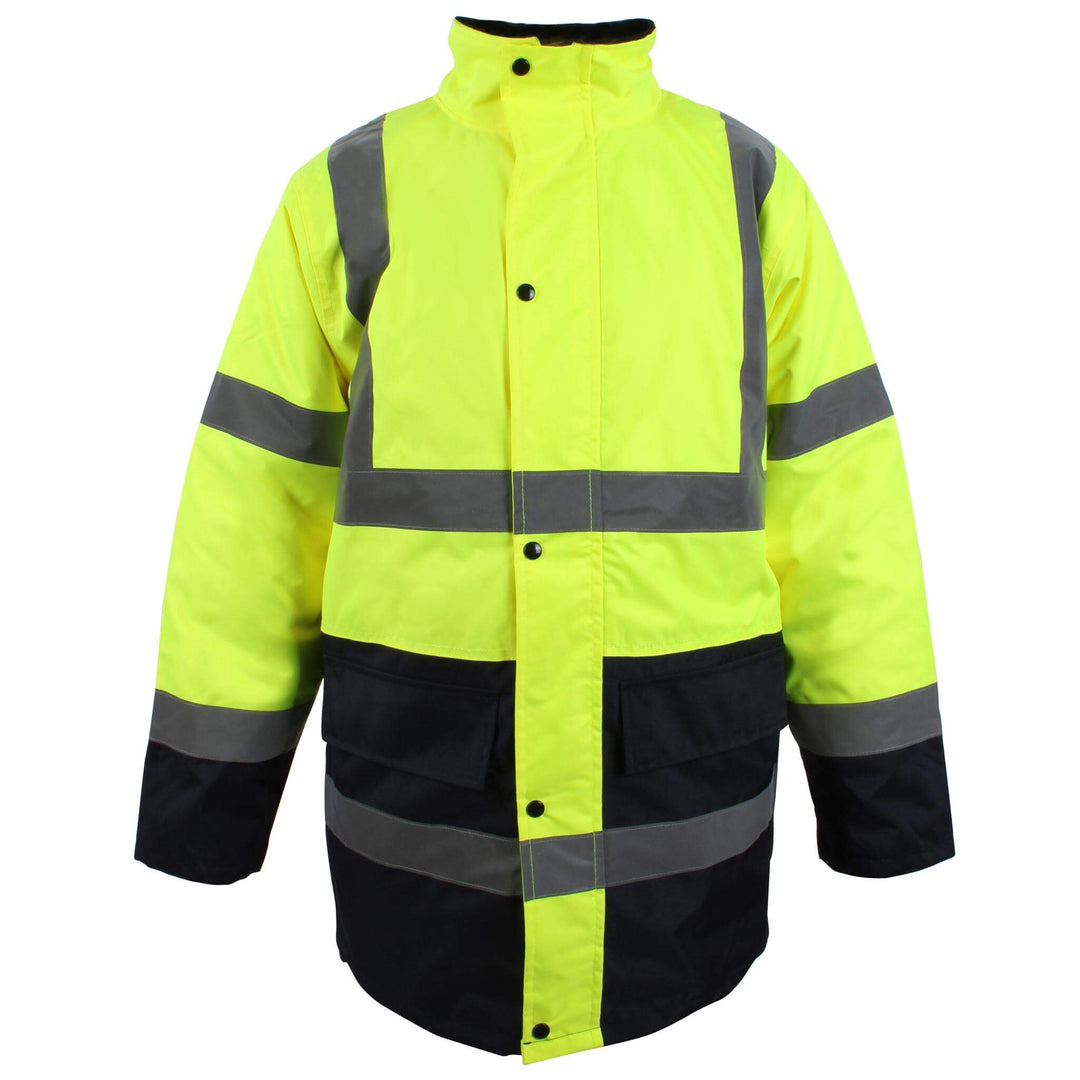 Blackrock Hi-Vis Two Tone Coat Yellow/Navy Main#colour_yellow-navy