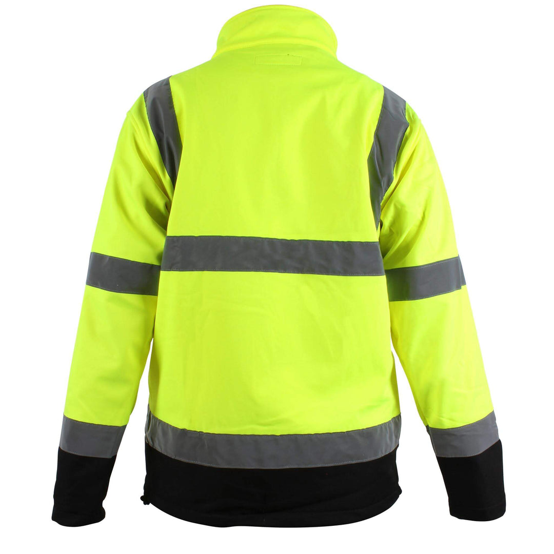 Blackrock Hi-Vis Yellow Soft Shell Jacket Yellow 2#colour_yellow