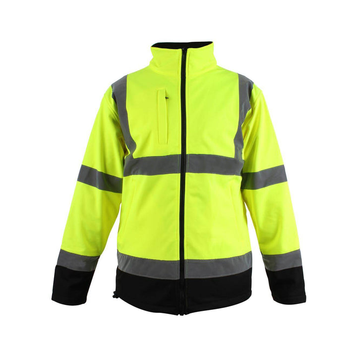 Blackrock Hi-Vis Yellow Soft Shell Jacket Yellow Main#colour_yellow