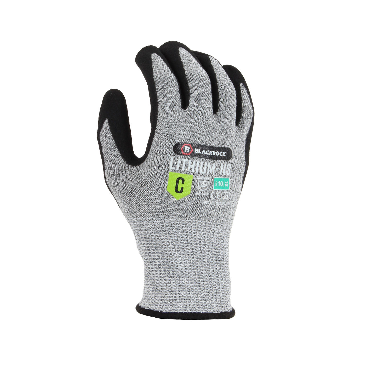 Blackrock Lithium Nitrile Sandy Oil and Dry Grip Gloves Grey 2#colour_grey