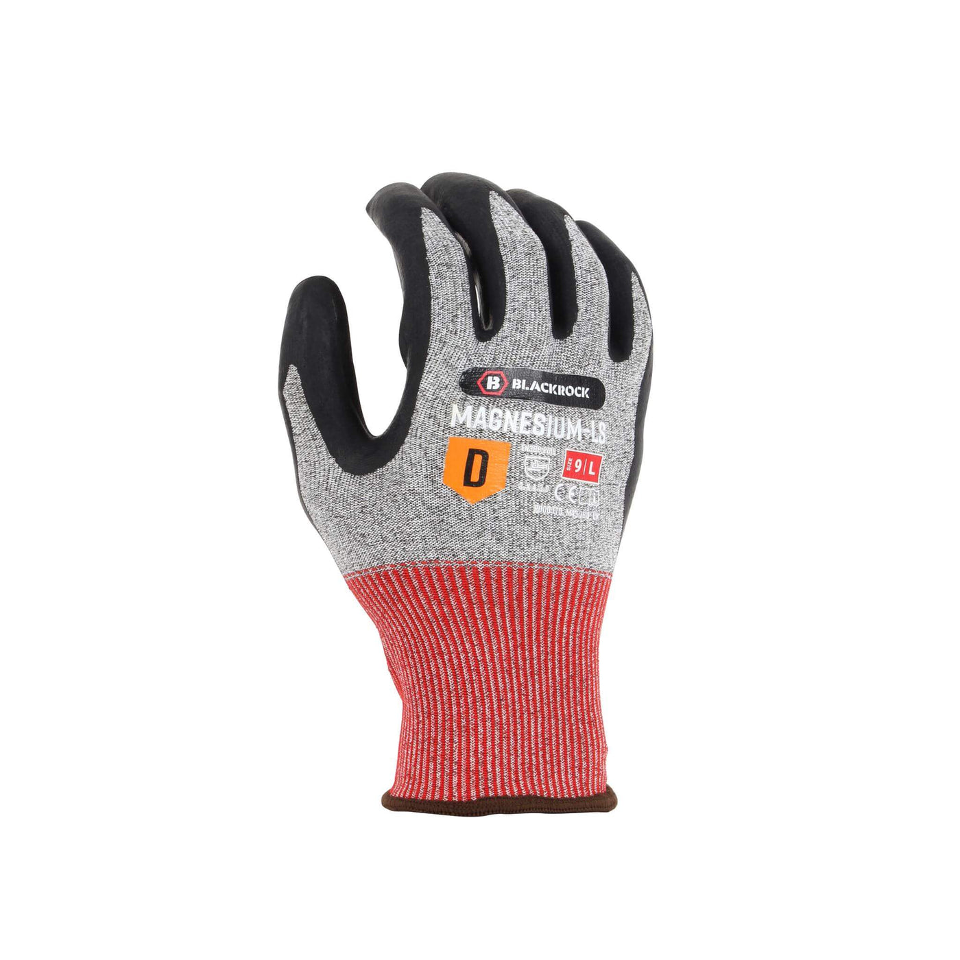 Blackrock Magnesium LS Cut Resistant Sandy Latex Gloves Grey 2#colour_grey
